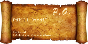 Péli Ottó névjegykártya
